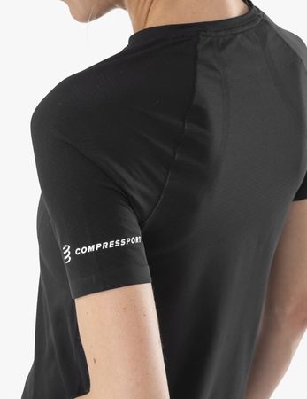 COMPRESSPORT Koszulka biegowa damska TRAIL RACING SS T-SHIRT black