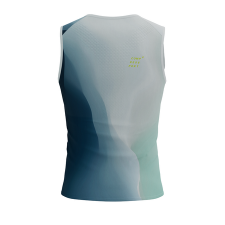 COMPRESSPORT Koszulka biegowa PERFORMANCE TANK niagara blue