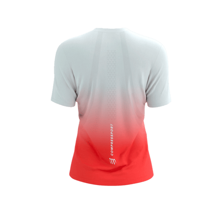 COMPRESSPORT Koszulka biegowa damska PERFORMANCE SS T-SHIRT fluo red/white