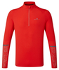 RONHILL Bluza biegowa męska LIFE NIGHTRUNNER 1/2 ZIP czerwona
