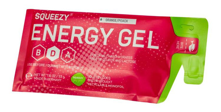 SQUEEZY Żel energetyczny 33 g Brzoskwinia-Pomarańcza