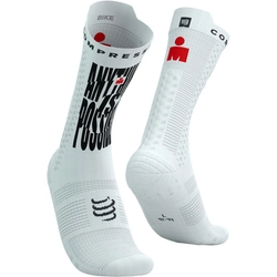 COMPRESSPORT Skarpetki rowerowe PRORACING SOCKS V4.0 BIKE IRONMAN 2025 white