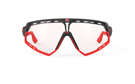 RUDY PROJECT Okulary rowerowe z fotochromem DEFENDER IMPACTX PHOTOCHROMIC black matte/red fluo