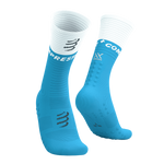 COMPRESSPORT Skarpetki kompresyjne do biegania MID COMPRESSION SOCKS V2.0 norse blue/white