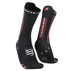 COMPRESSPORT Skarpetki rowerowe PRORACING SOCKS V4 BIKE black/red
