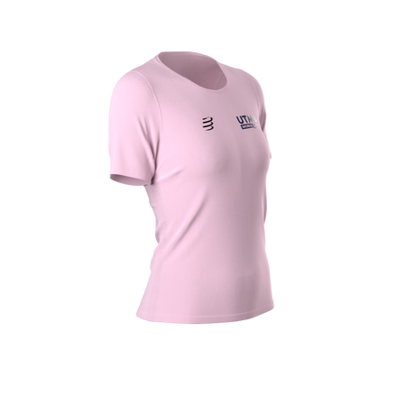 COMPRESSPORT Koszulka biegowa damska z krótkim rękawem TRAINING T-SHIRT UTMB 2025 roseate