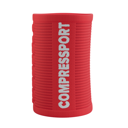 COMPRESSPORT Frotka na nadgarstek SWEATBAND 3D.DOTS fluo red/white