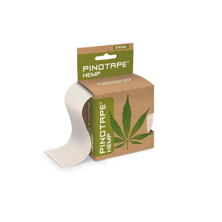 PINOSPORT Wodoodporny tejp dla sportowców PINOTAPE HEMP 5 cm x 5 m bawełna-konopia