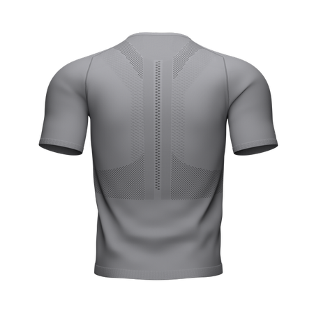 COMPRESSPORT Koszulka biegowa TRAIL HALF-ZIP FITTED SS TOP szara