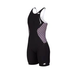 ZEROD Strój triathlonowy damski RACER TRISUIT black lotus
