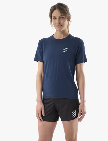 COMPRESSPORT Koszulka lifestyle damska PODIUM SS T-SHIRT blues