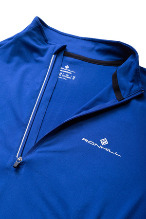 RONHILL Bluza biegowa męska CORE THERMAL 1/2 ZIP TEE dark cobalt/bright white