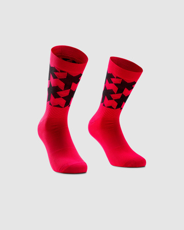 ASSOS Skarpetki rowerowe MONOGRAM SOCKS EVO lunar red