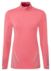 RONHILL Bluza biegowa damska TECH REFLECT 1/2 ZIP salsa/reflect