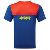 RONHILL Koszulka biegowa męska TECH TRIO S/S TEE dark cobalt marl/solar