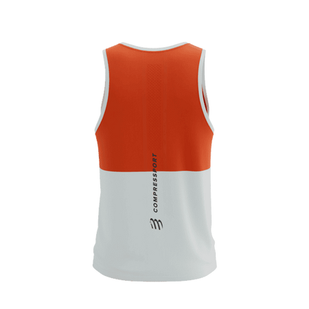 COMPRESSPORT Koszulka biegowa PERFORMANCE SINGLET tigerlily/star white