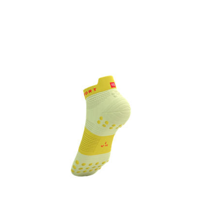 COMPRESSPORT Skarpetki do biegania krótkie PRORACING SOCKS V4 RUN LOW elf yellow/fluo red