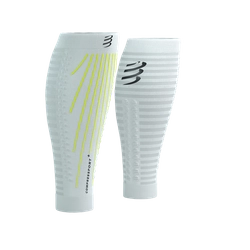 COMPRESSPORT Opaski kompresyjne na łydki R2 AERO white/safe yellow