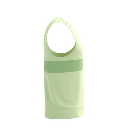 COMPRESSPORT Koszulka biegowa PERFORMANCE SINGLET cream/neon green