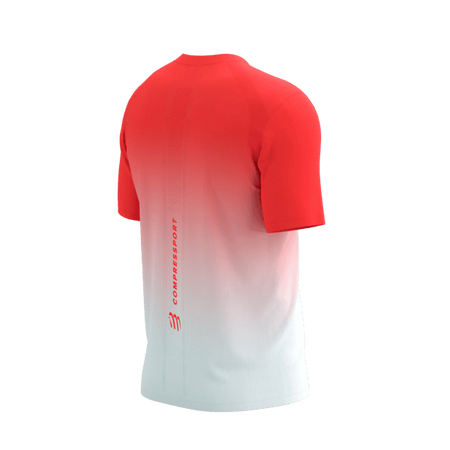 COMPRESSPORT Koszulka biegowa PERFORMANCE SS T-SHIRT fluo red/white