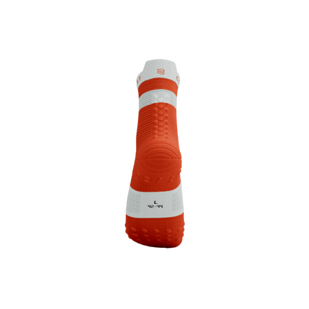 COMPRESSPORT Skarpetki do biegania wysokie PRORACING SOCKS V4 RUN HIGH tigerlily/white