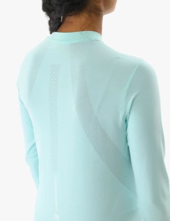 COMPRESSPORT Koszulka biegowa damska z długim rękawem PERFORMANCE LS T-SHIRT shell blue