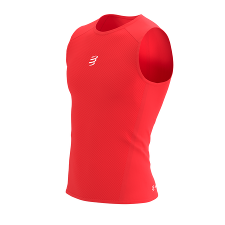 COMPRESSPORT Koszulka biegowa męska TRAIL RACING TANK fluo red