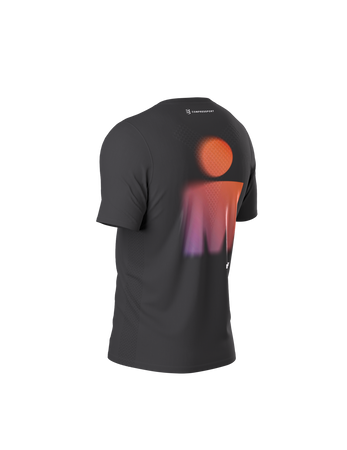 COMPRESSPORT Koszulka biegowa z krótkim rękawem TRAINING SS T-SHIRT IRONMAN 2025 black sunset