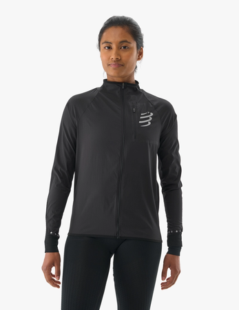 COMPRESSPORT Kurtka biegowa damska HURRICANE WINDPROOF JACKET black
