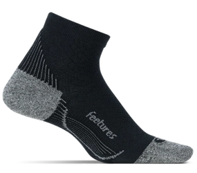 FEETURES Skarpetki do biegania długie PLANTAR FASCIITIS RELIEF SOCKS ULTRALIGHT QUARTER czarne