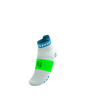COMPRESSPORT Skarpetki do biegania krótkie PRORACING SOCKS V4 RUN LOW white/norse blue/neon green