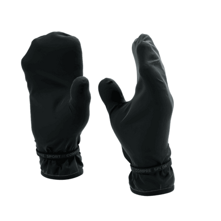 COMPRESSPORT Wodoodporne rękawice biegowe HURRICANE WATERPROOF MITTENS black