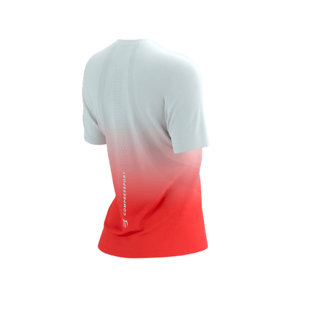 COMPRESSPORT Koszulka biegowa damska PERFORMANCE SS T-SHIRT fluo red/white