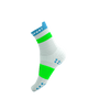 COMPRESSPORT Skarpetki do biegania wysokie PRORACING SOCKS V4 RUN HIGH white/norse blue/neon green