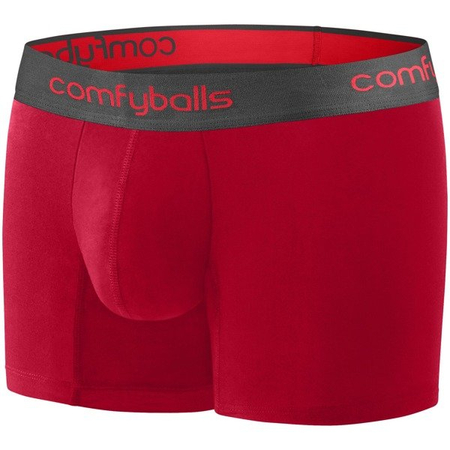 COMFYBALLS Bokserki LONG COTTON red charcoal