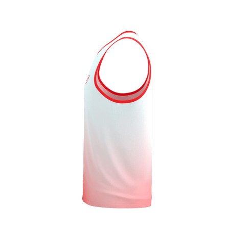 COMPRESSPORT Koszulka biegowa PERFORMANCE SINGLET fluo red/white