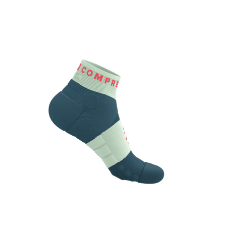 COMPRESSPORT Skarpetki do biegania ULTRA TRAIL LOW SOCKS V2.0 stargazer/aqua/fluo red