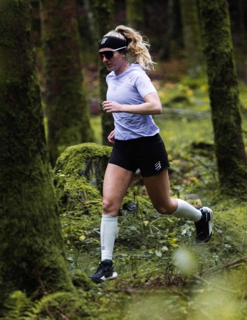 COMPRESSPORT Opaski kompresyjne na łydki R2V3 aqua/jacaranda