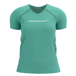 COMPRESSPORT Koszulka biegowa damska TRAINING SS LOGO T-SHIRT shell blue