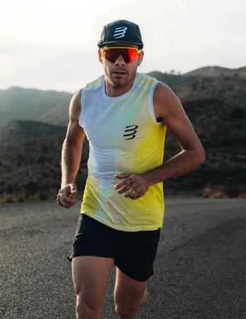 COMPRESSPORT Koszulka biegowa PERFORMANCE TANK safe yellow