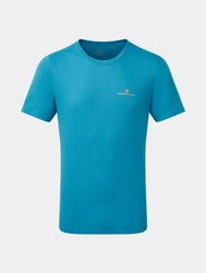 RONHILL Koszulka biegowa męska CORE S/S TEE petrol/fluo orange
