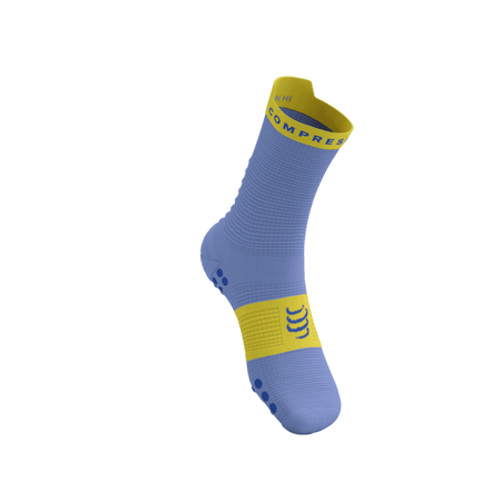COMPRESSPORT Skarpetki do biegania wysokie PRORACING SOCKS V4 RUN HIGH jacaranda/maize