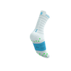 COMPRESSPORT Skarpetki do biegania PRORACING SOCKS V4 ULTRALIGHT RUN HIGH white/norse blue/neon green