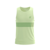 COMPRESSPORT Koszulka biegowa PERFORMANCE SINGLET cream/neon green