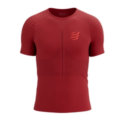 COMPRESSPORT Koszulka biegowa RACING SS T-SHIRT samba red