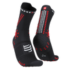 COMPRESSPORT Skarpetki do biegania trailowe PRORACING SOCKS V4 TRAIL black/red