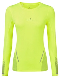 RONHILL Koszulka do biegania damska z długim rękawem TECH REFLECT L/S TEE fluo yellow/reflect