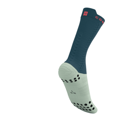 COMPRESSPORT Skarpetki rowerowe PRORACING SOCKS V4 BIKE stargazer/aqua/fluo red