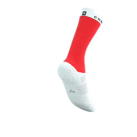 COMPRESSPORT Skarpetki rowerowe PRORACING SOCKS V4 BIKE fluo red/white