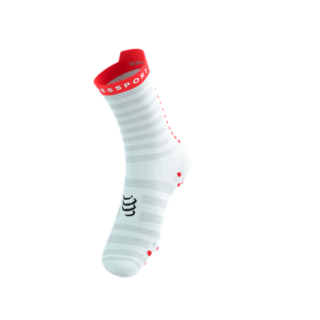 COMPRESSPORT Skarpetki do biegania PRORACING SOCKS V4 ULTRALIGHT RUN HIGH white/red/black